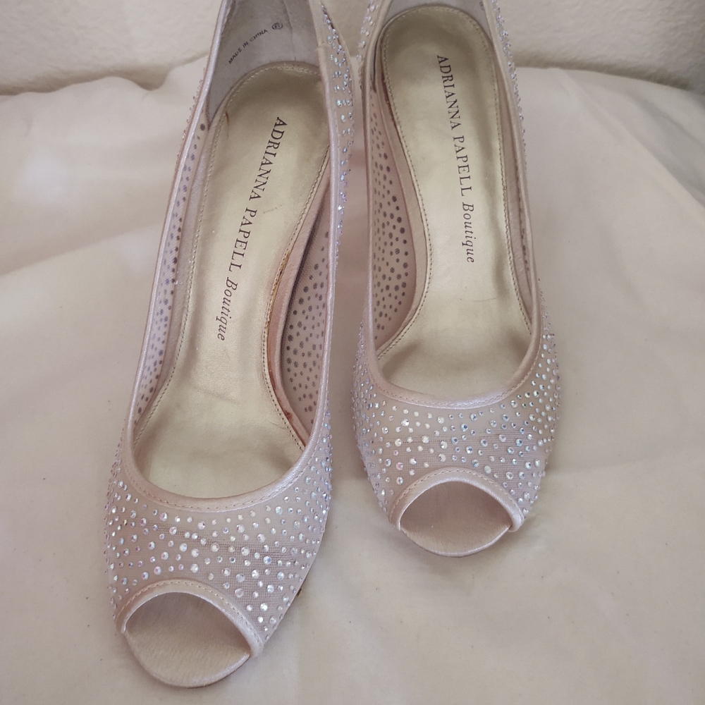 Adriana Papell crystal heels